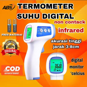 ALTAN TERMOMETER SUHU DIGITAL NON CONTACK AKURASI TINGGI WITH INFRARED MODERN GRATIS BATERAI BATRAI BATERAY