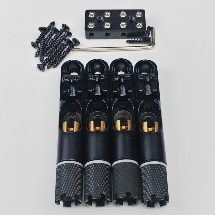 Guyker 4/5 Pieces Single String Fan Bass Bridge Headless Fixed Fanned