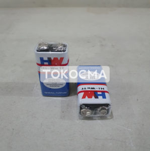 Baterai Kotak/Baterai Petak/Battery 6F22 9V Hi-Watt Rechargeable SNI