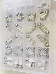 42Pcs T10 5050 Car LED Light Bulb Interior Dome Trunk License Plate Lamps Kit White for Bmw E53 E60 E90 LED Lamp