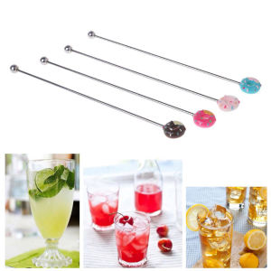 MNTT Stainless Steel Party Mixing Juice .ail Stirrer Wine Drink Mixer Swizzle Stick Bar Tool Stirring Stick