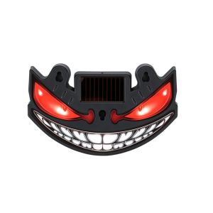 OOC Suction Cup Mount Solar Demon Eye Light Suction Cup Installation Blinking Moving Eyes Vehicle Signal Lights Cool Design Flashing Anti-Rear-End Light Car Roof Decoration