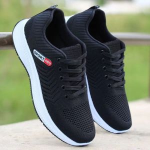 Qiaoqingyang丨รองเท้ากีฬาลำลองตาข่ายแบบ Flyknit ของผู้ชายสำหรับฤดูร้อนฤดูใบไม้ผลิระบายอากาศได้สวมใส่สบายรองเท้าผ้าใบสำหรับเดิน