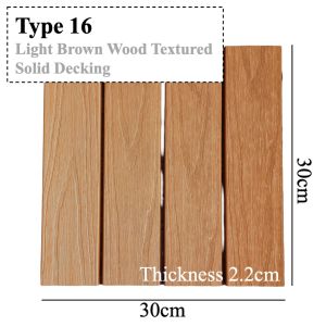 [SG THEJOYLAND] Interlocking Decking Tile Artificial Grass Wood Turf Outdoor Wooden Flooring Patio Balcony Garden Corridor HDB Entrance Real Pebble Deck Non-Slip Easy Install DIY Outdoor Flooring Durable Weather Resistant Material for Home Balcony Patio