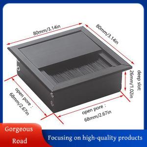 [Gorgeous] Hot Sale Desk Cord Grommet Wire Hole Cover Line Outlet Port Threading Box Cover Cable Passing Box Office Table Cable Organizer 80x80MM