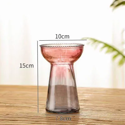 Modern Simplicity Glass Flower Vase Open Mouth Hydroponic Tulip Desktop Floral Arrangement Living Dining Room Decorations ☀0414x