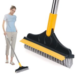 2-in-1 Bathroom Floor Brush Adjustable Cleaning Brush Bathroom Floor Gap Cleaning Brush