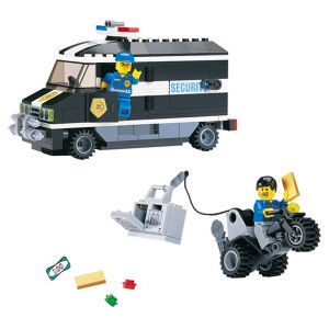 Enlighten Brick Escort Truck LEGO 7033 Classic Reproduction City Series Building Block Toy Boy Birthday Gifts Christmas Giveaways for Kids