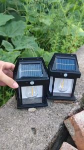 Đèn năng lượng mặt trời sân vườn gắn tường LED ánh sáng Cảm biến cơ thể Trang trí bậc cầu thang lan can hàng rào led