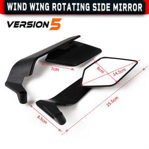 Street King Side Mirror Anti-glare Street King V1-V3 Universal Full Adjustable Blue Lens Made IN Thailand
