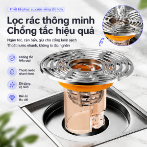 Phễu Thoát Sàn Thông Minh Chống Tắc Nghẽn Lõi Lọc Rác Ngăn Tóc Hàng Ngày Khử Mùi Hôi Chống Côn Trùng Hiệu Quả Thiết Kế Nam Châm Tự Động Đóng Mở Thoát Nước Nhanh 90 Độ Không Đọng Nước Tiện Lợi Sử Dụng Cho Nhà Tắm Phù Hợp Kích Thước 32-43mm