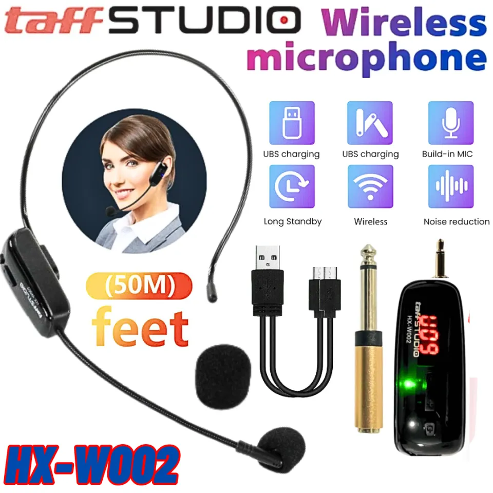 COD TaffSTUDIO Mik UHF Microphone Wireless Clip On Untuk Live Mic