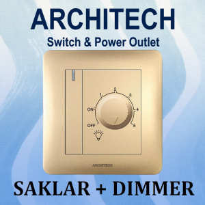ARCHITECH A63-K01BK09: Sakelar Dimmer Gold & Keunggulannya