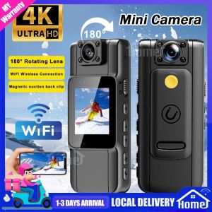 4K HD WIFI Mini Sport Camera Digital Video Recorder 180° Ratation Night Vision DV Body Camera for Police Motor运动相机