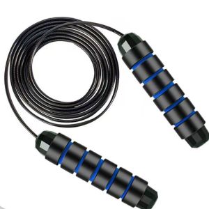 Guoftstars Jump Rope Professional Cardio Exercise Skipping Rope Physical Training Exercise Sports wire bearing for Fat Burning Weight Loss Gym Workout Training Exercises With Anti-skid Handles Adjustable Home Gym Training Equipment Wire Bearing rope 跳绳