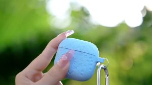 [4 in 1]  Cute Case Compatie with AirPods Pro 3 with Keychain and Cleaning Kit Soft Silicone Flowers Engraved Shockproof Cover for Women with Lanyard