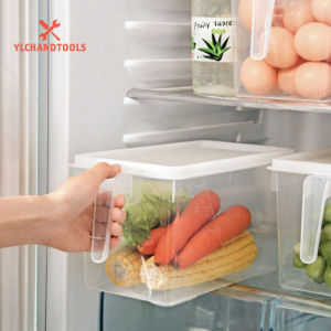 Refrigerator Food Storage Organizer Container w Handle Kitchen Multi-Functional Food Fruit Seal Tupperware