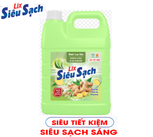 Nước lau sàn Lix Siêu Sạch Hương Gừng & Sả Chanh can 3.3L