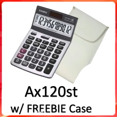 Casio Ax120st Desktop Calculator with Free LEATHER Case Ink