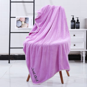 ผ้าขนหนูผืนใหญ่ ผ้าเช็ดตัว ขนแกะปะการัง ดูดซับน้ำได้ดี อ่อนนุ่ม ซักด้วยเครื่องได้ ขนาด 140x70 ซม MJ18