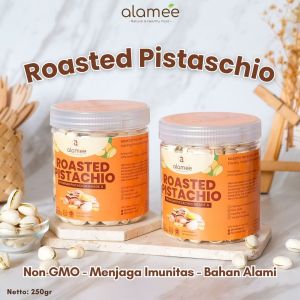 Kacang Pistachio Roasted Pistacio 250gr Premium Panggang Fustuk Organic Dalam Cangkang Renyah
