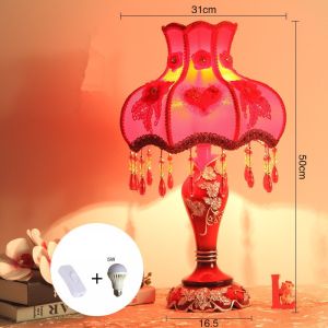 European Style Bedroom Bedside Lamp Creative Fashion Court Garden Warm Table Lamp Home Living Wedding room Modern Simple Decor Light