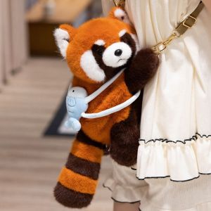 CRNGW หมูจร้า กระเป๋าเป้สะพายหลังตุ๊กตาหมีแพนด้า สุนัขและสุนัข ขนเฟอร์ กระเป๋าแรคคูนสัตว์ ลำลองแบบสบายๆ นุ่มนุ่มๆ กระเป๋าสะพายข้าง Capybara นักเรียนก็อก