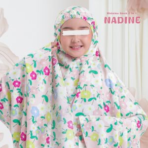 Mukena Anak Resleting Dagu Nadine 2in1 Rayon Viscose