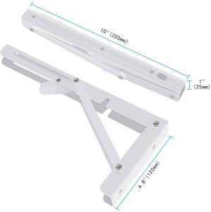 Folding Shelf Brackets 2 Pcs Heavy Duty Triangle Shelf Bracket for Bench Table
