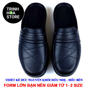 Dép đúc nguyên khối nam  rãnh sâu đi mưa chống trơn trượt big size  siêu nhẹ  siêu bền  xu hướng 2023 – Dép bít mũi