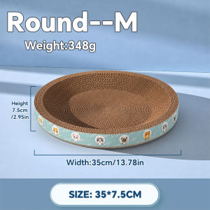 Oval Cat Scratcher Plus-Size Round Cat Scratcher For Big Cat Corrugated Durable Cat Scratch Toy