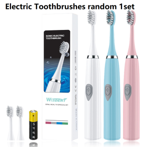 random color 1set [Msia Stock+Fast Shipping] Ultrasonic Electric Toothbrush Waterproof Smart Rechargeable Berus Gigi 电动牙刷 Waterproof Sonic Toothbrush for Children and Adult toothbrush kids/Berus Gigi Sonic Kanak-kanak dan Dewasa