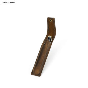 Da thật Bút tự làm Trường Hợp Sang Trọng kẹp giữ bút Tổ Chức 1/2/3 Khe Cắm túi đựng bút sinh viên người lớn Bút Lưu Trữ Văn Phòng Trường