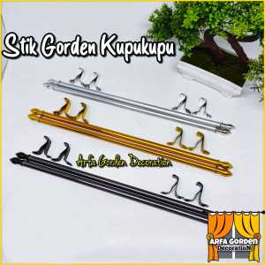 Stik Gorden Kupu-kupu Besi & Gorden Jendela Ikat