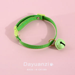 Phụ Kiện Vòng Cổ Phụ Kiện Cho Thú Cưng Denim Màu Trơn Có Chuông Vòng Cổ Điều Chỉnh Được Chó Mèo Thời Trang Sặc Sỡ