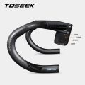 TOSEEK TR5500แฮนด์บาร์รถจักรยานเสือหมอบคาร์บอน,ราวจับคาร์บอน28.6มม. พร้อมที่ยึดคอมพิวเตอร์จักรยาน. 