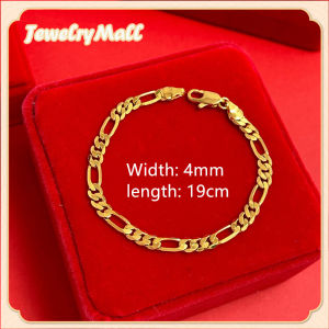 24K Saudi Gold Nasasangla pawnable 100% Original paperclip bracelet for women  and men gift