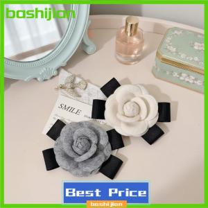 bashijian เข็มกลัดดอกไม้คาเมลเลียใหม่มีโบว์ผูกเสื้อสำหรับสตรีเครื่องประดับปกเสื้อเข็มกลัดสำหรับงานแต่งงานแนววินเทจสำหรับผู้หญิง