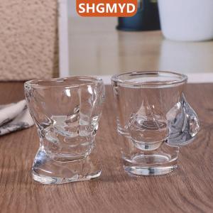[COD] SHGMYD SPORTS ถ้วยเบียร์ที่ไม่ซ้ำใครใหม่1ชิ้นแก้วไวน์ใสรูปร่างกายสำหรับผู้หญิงและผู้ชายตลกแก้วค็อกเทลแก้วน้ำชากาแฟน้ำผลไม้