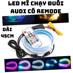 [NNVG06] 2 dây LED mí chạy đuổi AUDI có remode màu RGB nguồn 12v DC dài 45cm gắn xe máy oto xe điện