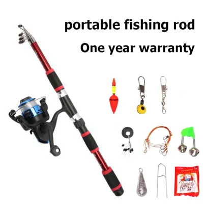 1.8m Fishing Rod Set Fishing Accessories Set Fishing Rod Telescopic Fishing Rod 5.2:1 Gear Ratio with Fishing Accessories Pantai Telescopic Fishing Rod Saltwater Freshwater Fiber Glass Telescopic Fiber Glass Telescopic rod
