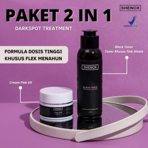 Paket Shenox Skincare Flek Hitam Darkspot Treatm Facial Wash Darkspot Treatment Black Toner Shenox Cream Flek UV Dan Serum Flek