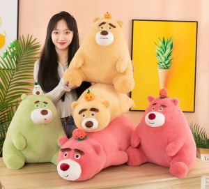 30cm/50cm Avocado Bear Cute Fruit Strawberry Bear Doll Little Doll Pillow Sleeping Bed Plush Toy Girl
