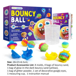 Allieuka Diy Science Experiment Kit Chemistry Lab Set Stem Toy 14 Experiments Bouncy Ball For Kids