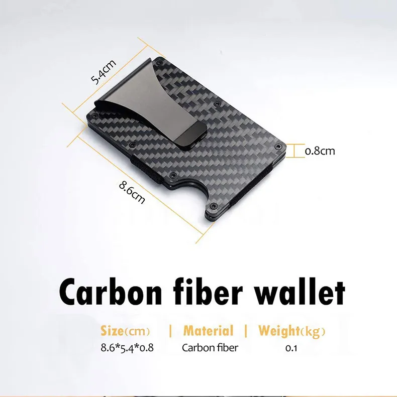 QuXis News Forged Carbon Carbon Fiber WalletMetal Wallet for