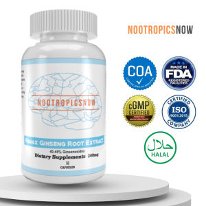 Noots PH Panax Ginseng 60 Capsules 200mg 100% Pure Korean Red Ginseng Extract Supplement (Premium Ginseng Root)