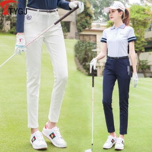 New Fashion Golf Womens Pants New Ultra-Thin Women Full Length Pants Breathable Slim Trousers Sportswear Quick-Dry Pencil Golf Tennis Pant