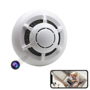 Ceiling installation of 1080P wireless network camera smoke alarm design home hotel Ceilling mini WiFi camera home security monitoring