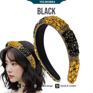 [VELMORRA] Headband Catlein Bando Korea Kristal Blink Bondu Pesta Mewah