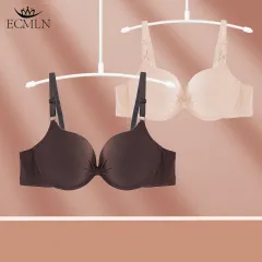 ECMLN Japanese Style Seamless Bra for Women Push Up Gathering